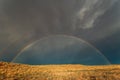 Rainbow landscape - Kalahari desert Royalty Free Stock Photo