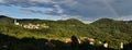 A rainbow on the landscape. Picture taked in the region of piedmont. Italy