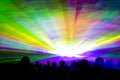 Rainbow laser show Royalty Free Stock Photo