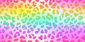 Rainbow leopard vector seamless pattern. Neon gradient Royalty Free Stock Photo