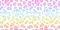 Rainbow leopard vector seamless pattern. Neon gradient Royalty Free Stock Photo