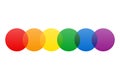 Rainbow LGBT flag symbol, gay pride flag sign, made of overlapping circles Royalty Free Stock Photo