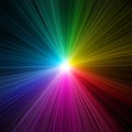 Rainbow light burst - prism