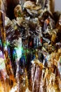 Rainbow light reflections on healing Citrine, Amber Honey Calcite, Quartz wild jewels.
