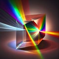 Rainbow light refracting prism Royalty Free Stock Photo