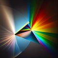 Rainbow light refracting prism Royalty Free Stock Photo