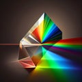 Rainbow light refracting prism refraction Royalty Free Stock Photo