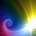 Rainbow light spiral