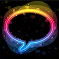 Rainbow Lights Speech Bubble Royalty Free Stock Photo