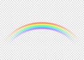 Rainbow with limpid section edge on transparent background Royalty Free Stock Photo