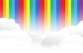 Rainbow line cloud background