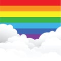 Rainbow line cloud background