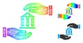 Rainbow Linear Gradient Bank Service Icon