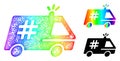 Rainbow Linear Gradient Jail Police Car Icon