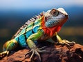 Rainbow Lizard Made With Generative AI illustration