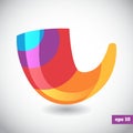 Rainbow logo of shofar
