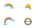 Rainbow logo vector illustration