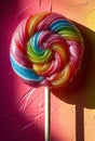 rainbow lollipop with colored top