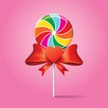 rainbow lollipop. Vector illustration decorative design