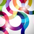Rainbow loops, abstract background, design shape