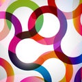 Rainbow bright loops, abstract background, design shape