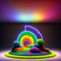 rainbow lotus art Royalty Free Stock Photo