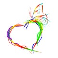 Rainbow love frame Royalty Free Stock Photo