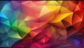 Rainbow Lowpoly Geomtric Triangle Textured Background | Generative AI