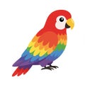 Rainbow Macaw Parrot Illustration Royalty Free Stock Photo