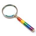 Rainbow magnifying glass Royalty Free Stock Photo