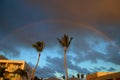 Rainbow from Maho Beach in the Caribbean Royalty Free Stock Photo