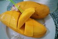 Rainbow Mango or Mahachanok. Thai Mango. Royalty Free Stock Photo