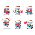 Rainbow marshmallow twist cartoon character with love cute emoticon