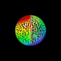 Rainbow Maze Ball