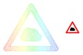 Rainbow Mesh Gradient Cloud Warning Icon