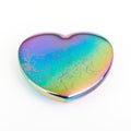 Rainbow Metallic Heart Chakra Stone