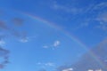 Rainbow is a meteorological phenomenon that is caused by reflection, refraction and dispersion of light in water droplets Royalty Free Stock Photo