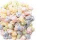 Rainbow Mini Mochi Rice Cake Candies Isolated on White Background Royalty Free Stock Photo