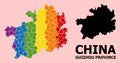 Rainbow Mosaic Map of Guizhou Province for LGBT