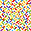 Rainbow mosaic tiles, abstract geometric background, seamless vector pattern Royalty Free Stock Photo