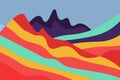 Rainbow mountain background