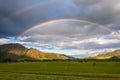 Rainbow mountain field