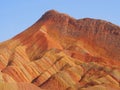 Rainbow Mountain Landform, Zhangye Danxia, Gansu , China Royalty Free Stock Photo