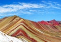 Rainbow mountain Peruvian Andes mountains Peru Royalty Free Stock Photo
