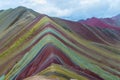 Rainbow mountain Siete Colores near Cuzco Royalty Free Stock Photo