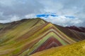 Rainbow mountain Siete Colores near Cuzco Royalty Free Stock Photo