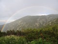 Rainbow after Mountain Storm Royalty Free Stock Photo