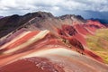 Rainbow mountains Andes near Cusco in Peru Royalty Free Stock Photo