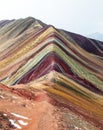 Rainbow mountains Andes near Cusco in Peru Royalty Free Stock Photo