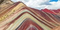 Rainbow mountains Andes near Cusco in Peru Royalty Free Stock Photo